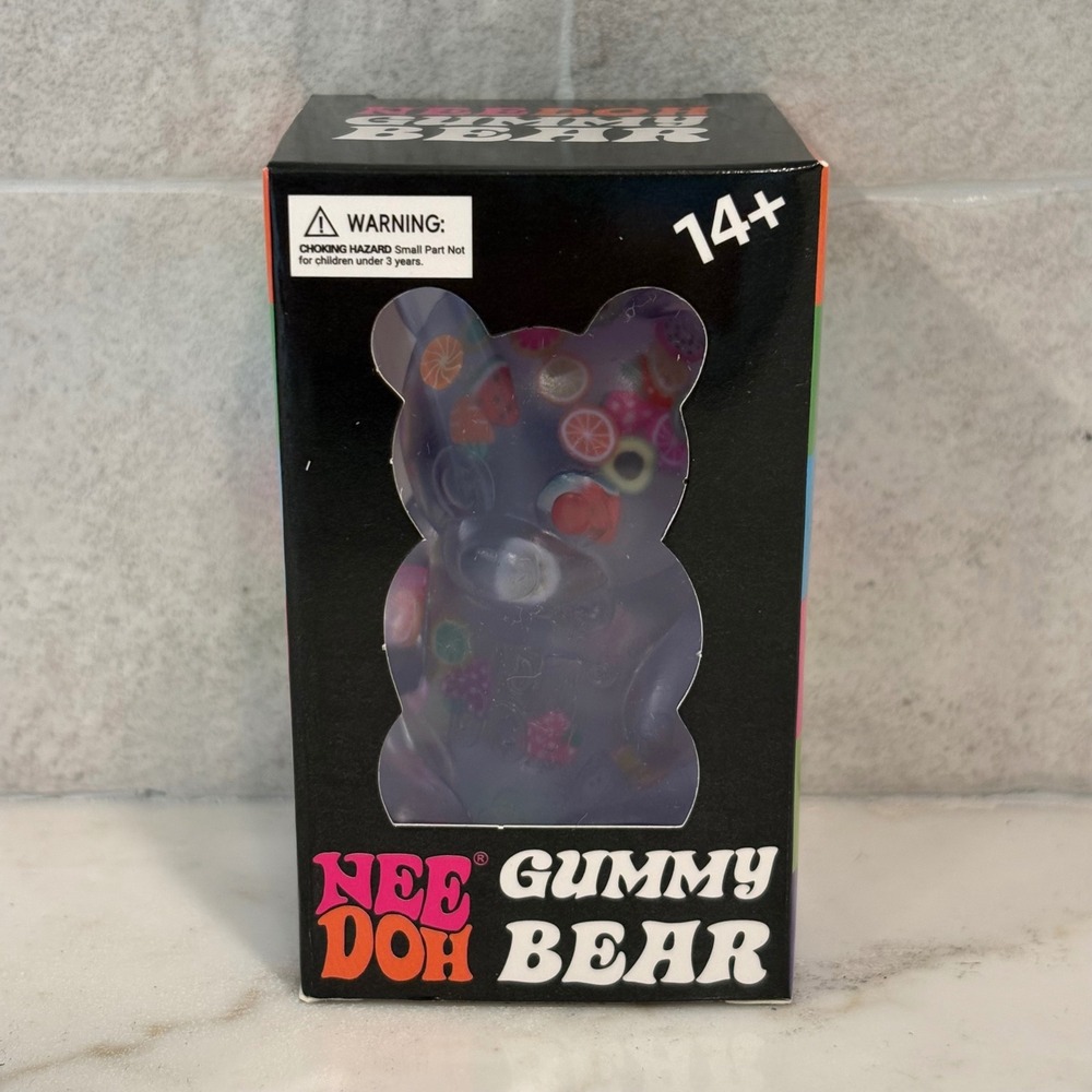 Schylling NeeDoh Gummy Bear Toy Unisex OS Purple Fruit Charms Squishy Fidget